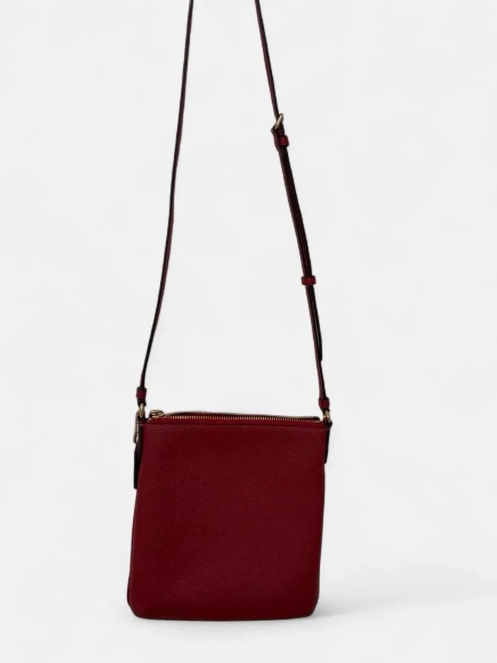 COACH Mini Rowan File Bag Red Leather Crossbody Bag